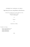 Cover page: High energy processes using effective field theories