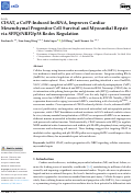 Cover page of CISAT, a CoPP-Induced lncRNA, Improves Cardiac Mesenchymal Progenitor Cell Survival and Myocardial Repair via SFPQ/NRF2/p38 Redox Regulation