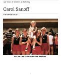 Cover page: Carol Sanoff Interview, Jean Strauss 150W for Athletics