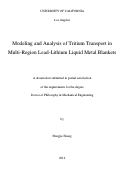 Cover page: Modeling and Analysis of Tritium Transport in Multi-Region Lead-Lithium Liquid Metal Blankets