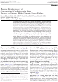 Cover page: Reverse epidemiology of conventional cardiovascular risk factors in patients with chronic heart failure