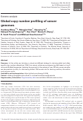 Cover page: Global copy number profiling of cancer genomes