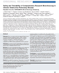 Cover page: Safety and Tolerability of Comprehensive Research Bronchoscopy in Chronic Obstructive Pulmonary Disease. Results from the SPIROMICS Bronchoscopy Substudy.