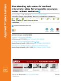 Cover page: Non-standing spin-waves in confined micrometer-sized ferromagnetic structures under uniform excitation