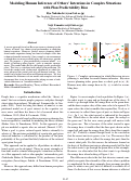 Cover page: Modeling Human Inference of Others’ Intentions in Complex Situations with Plan Predictability Bias