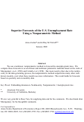 Cover page: Superior Forecasts of the U.S. Unemployment Rate Using a Nonparametric Method