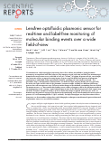 Cover page: Lensfree optofluidic plasmonic sensor for real-time and label-free monitoring of molecular binding events over a wide field-of-view