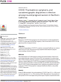 Cover page: COVID-19 prevalence, symptoms, and sociodemographic disparities in infection among insured pregnant women in Northern California