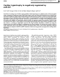 Cover page: Cardiac hypertrophy is negatively regulated by miR-541