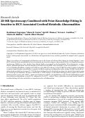 Cover page: 2D MR Spectroscopy Combined with Prior-Knowledge Fitting Is Sensitive to HCV-Associated Cerebral Metabolic Abnormalities