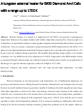 Cover page: A tungsten external heater for BX90 diamond anvil cells with a range up to 1700 K