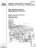 Cover page: Rigid, Adjustable Support of Aligned Elements via Six Struts