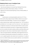 Cover page: Modeling particle loss in ventilation ducts