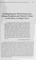 Cover page: Self-Baptizing the Wicked Esperanza: Chicana Feminism and Cultural Contact in The House on Mango Street