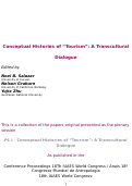 Cover page of Conceptual Histories of Tourism: A Transcultural Dialog