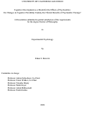 Cover page: Cognitive Development as a Model for the Effects of Psychedelics: Do Changes in Cognitive Flexibility Underly the Clinical Benefits of Psychedelic Therapy?