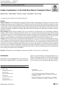 Cover page: Cardiac Complications in the Adult Bone Marrow Transplant Patient