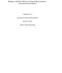 Cover page: Refugees and Their Effects on Voting in Host Countries: A German Social Analysis