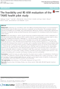 Cover page: The feasibility and RE-AIM evaluation of the TAME health pilot study