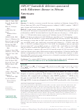 Cover page: ABCA7 frameshift deletion associated with Alzheimer disease in African Americans