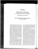 Cover page: Mathematical modeling of implicit social cognition: The machine in the ghost