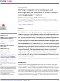 Cover page: Shifting entrepreneurial landscape and development performance of water startups in emerging water markets