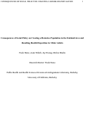 Cover page of Consequences of Social Policy on Creating a Homeless Population in the Oakland Area and Resulting Health Disparities for Older Adults