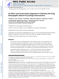 Cover page: An Ethics and Social-Justice Approach to Collecting and Using Demographic Data for Psychological Researchers.