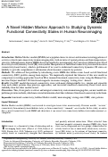 Cover page: A Novel Hidden Markov Approach to Studying Dynamic Functional Connectivity States in Human Neuroimaging.