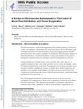 Cover page: A Review on Microvascular Hemodynamics The Control of Blood Flow Distribution and Tissue Oxygenation