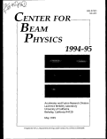 Cover page: Center for Beam Physics Annual Report 1994-95