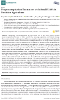 Cover page: Evapotranspiration Estimation with Small UAVs in Precision Agriculture