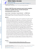 Cover page: Effects of HIV/TAT protein expression and chronic selegiline treatment on spatial memory, reversal learning and neurotransmitter levels in mice