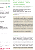 Cover page: Patterns of annual and seasonal immune investment in a temporal reproductive opportunist