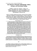 Cover page: Lyme disease in Wisconsin: epidemiologic, clinical, serologic, and entomologic findings.