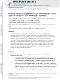 Cover page: Distance delivery of a spoken language intervention for school-aged and adolescent boys with fragile X syndrome