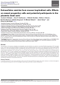 Cover page: Extracellular vesicles from mouse trophoblast cells: Effects on neural progenitor cells and potential participants in the placenta–brain axis
