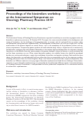 Cover page: Proceedings of the biosimilars workshop at the International Symposium on Oncology Pharmacy Practice 2019