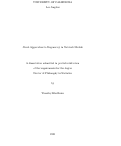 Cover page: Novel Approaches to Degeneracy in Network Models