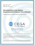 Cover page: Discrimination from Below: Experimental Evidence from Ethiopia