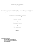 Cover page: Water Management Practices in California ‘Hass’ Avocado: Technologies Adoption and Impact of Soil Water Relations on Leaf Nutrient Concentrations and Yield