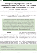 Cover page: How genetically engineered systems are helping to define, and in some cases redefine, the neurobiological basis of sleep and wake.