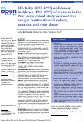 Cover page: Mortality (1950-1999) and cancer incidence (1969-1999) of workers in the Port Hope cohort study exposed to a unique combination of radium, uranium and γ-ray doses.