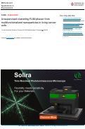 Cover page of Unsupervised clustering FLIM-phasor from multifunctionalized nanoparticles in living cancer cells