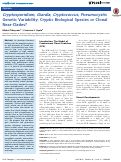 Cover page: Cryptosporidium, Giardia, Cryptococcus, Pneumocystis Genetic Variability: Cryptic Biological Species or Clonal Near-Clades?