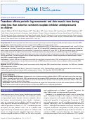 Cover page: Trazodone affects periodic leg movements and chin muscle tone during sleep less than selective serotonin reuptake inhibitor antidepressants in children.