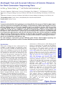 Cover page: distAngsd: Fast and accurate inference of genetic distances for Next Generation Sequencing data