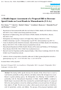 Cover page: A health impact assessment of a proposed bill to decrease speed limits on local roads in Massachusetts (U.S.A.).