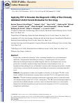 Cover page: Applying PET to Broaden the Diagnostic Utility of the Clinically Validated CA19.9 Serum Biomarker for Oncology