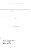 Cover page: The importance of histidine 197 in Escherichia coli release factor 1 and the nucleotide dependence of release factor 3